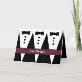 Fils d'honneur CUSTOM NAME Invitation Trois Tuxedo (Devant)