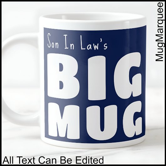 Fils En Droit Big Mug Navy Blue C41 Fun Novelty