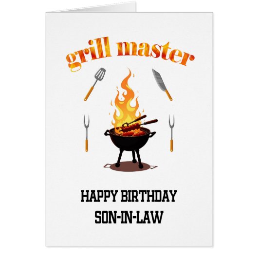 Fils En Droit Grill Master Anniversaire (Devant)