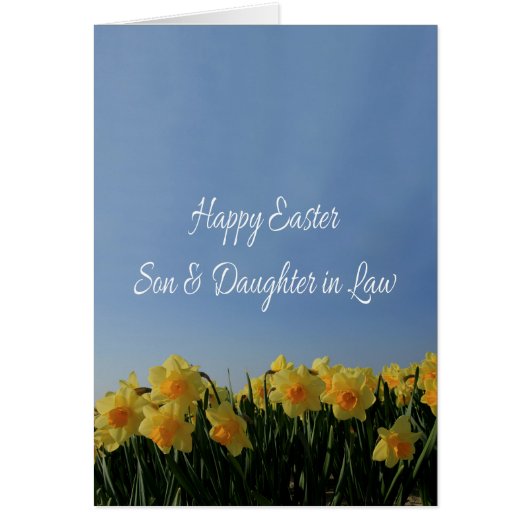 Fils et femme heureux Pâques (Devant)