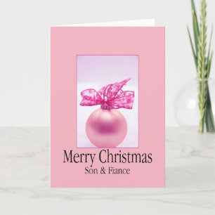 fils et fiancé Joyeuse carte de Noël