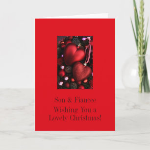 fils et fiancée Joyeuse carte de Noël