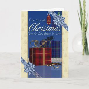 Fils et fille en droit Carte de Noël - Stylo Wit