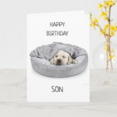 FILS L'ANNIVERSAIRE ! CARTE (Fleur jaune)