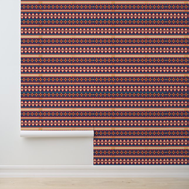 Fils Nomades | Papier Peint à Motifs Aztèques (Application)