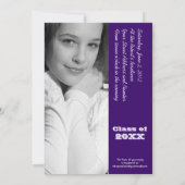 Fils ou fille Invitation de graduation en bleu fon (Dos)