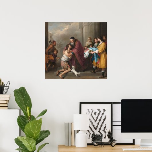 Fils prodigue - Bartolomé Murillo Poster d'art (Bureau à domicile)