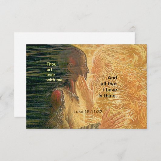 Fils prodigue - carte de prière (Devant / Derrière)