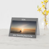 FILS PROFITEZ DE VOTRE CARTE D'ANNIVERSAIRE "OUT O (Fleur jaune)