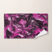 Fils roses, noirs, blancs et gris (Serviette à main)