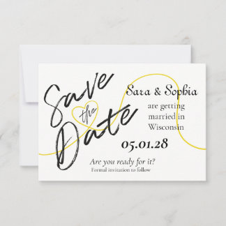 Fils simple d'or Save the Date