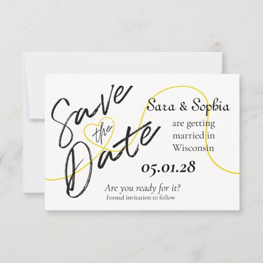Fils simple d'or Save the Date (Devant)