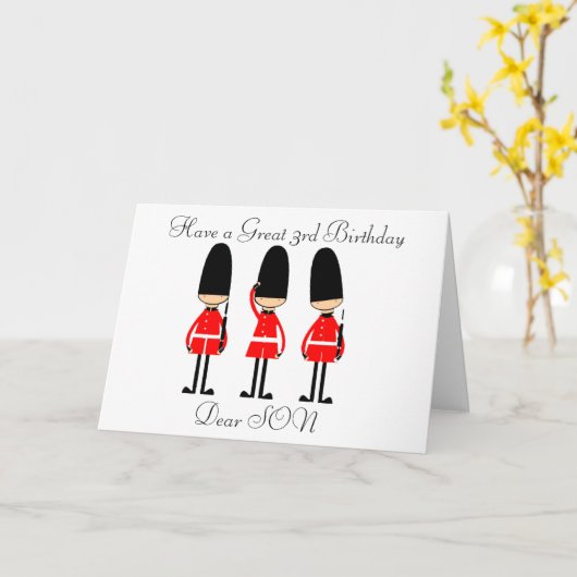 FILS TOUTE CARTE D'ANNIVERSAIRE D'ÂGE (Fleur jaune)