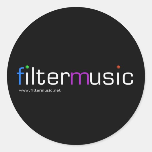 FilterMusic ronde sticker (Voorkant)
