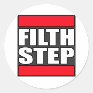 FILTHSTEP Dubstep Filth Dub Step Ronde Sticker