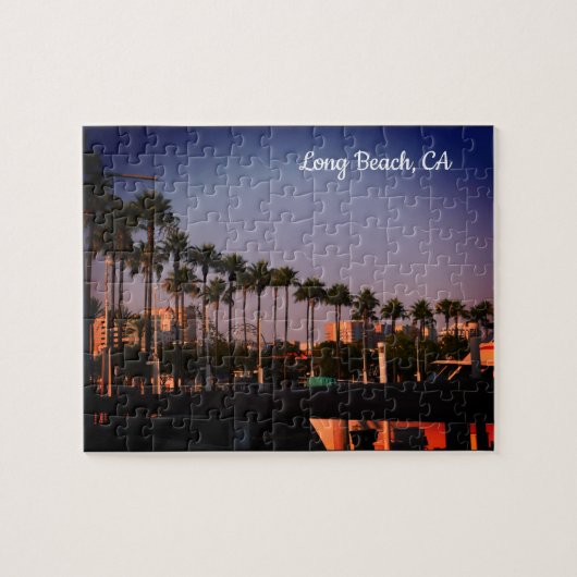 Filtre rétro Long Beach California Puzzle (Horizontal)