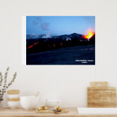 Fimmvörðuháls Volcano in IJsland Poster (Keuken)