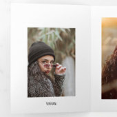 Fin D'année Trois Volets 4 Photo Carte de Graduation Triplée Minimum (Intérieur en premier)