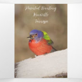 Fin D'année Trois Volets Carte de "Joyeux Noël" avec Cardinal (Intérieur au milieu)