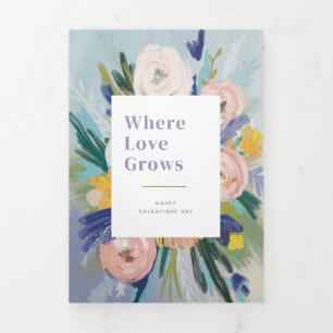 Fin D'année Trois Volets Carte de Saint-Valentin personnalisée avec photo G