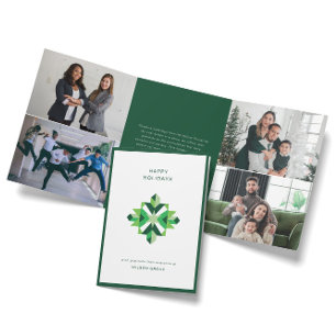 Fin D'année Trois Volets Carte de vœux de Noël d'entreprise Flocon de neige