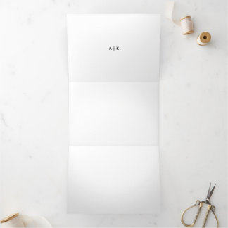Fin D'année Trois Volets Carte de vœux pliée personnalisée