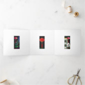 Fin D'année Trois Volets Carte trifold de vacances Mah Jongg (Intérieur)