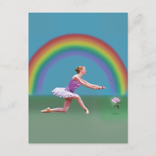 Fin de la carte postale Rainbow Ballerina (Devant)