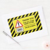 Fin de la fête de construction merci autocollant é (Enveloppe)