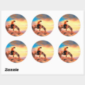 Fin de la piste Autocollant amérindien (Feuille)