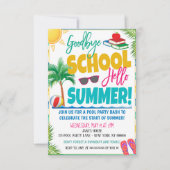 Fin de l'année scolaire Invitation de fête d'été (Devant)