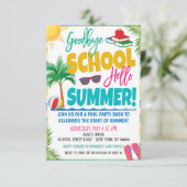 Fin de l'année scolaire Invitation de fête d'été (Debout devant)