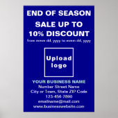 Fin de saison Vente Business Blue Poster (Devant)