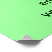 Fin de saison Vente Business Light Green Poster (Coin)