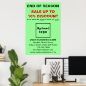 Fin de saison Vente Business Light Green Poster (Bureau à domicile)