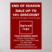 Fin de saison Vente Business Red Poster (Devant)