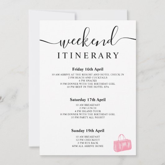 Fin de semaine du programme d'anniversaire du sac (Dos)