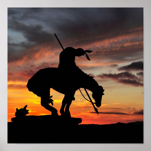 Fin du sentier Silhouette avec affiche du coucher (Devant)