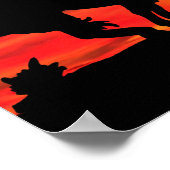 Fin du sentier Silhouette avec affiche du coucher  (Coin)