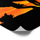 Fin du sentier Silhouette avec affiche du coucher (Coin)