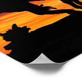 Fin du sentier Silhouette avec affiche du coucher  (Coin)