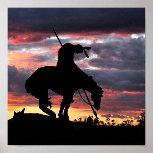 Fin du sentier Silhouette avec affiche du coucher (Devant)