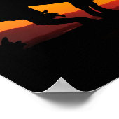 Fin du sentier Silhouette avec affiche du coucher (Coin)