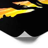 Fin du sentier Silhouette avec affiche du coucher (Coin)