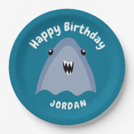 Fin-tastic haai verjaardagsfeestje Kinder onder he Papieren Bordje