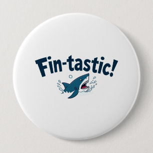 Fin-Tastic! Plezier voor haaienliefhebbers Ronde Button 4,0 Cm