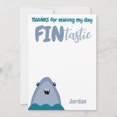 Fin-tastic Shark Bedankt Kinder onder het Zee Kaart (Voorkant)