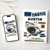 Fin-Tastic Shark Birthday Invitation