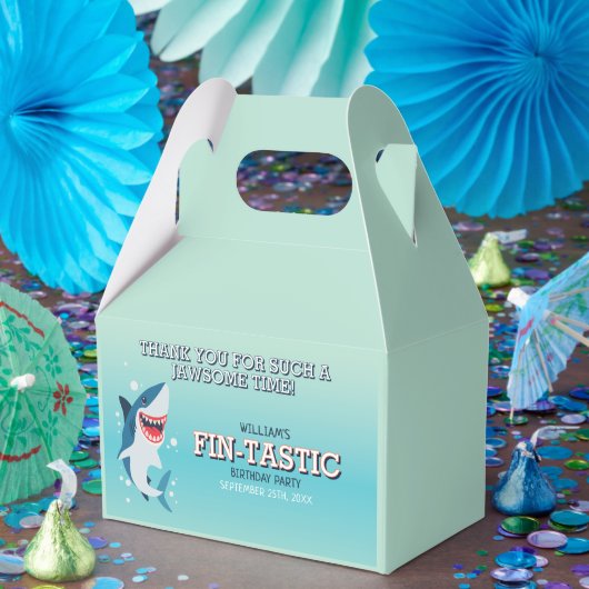 Fin-tastic Shark Jawsome Verjaardag Bedankdoosjes (Feest)