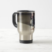 Fina the Boston Terrier Reisbeker (Voorkant links)